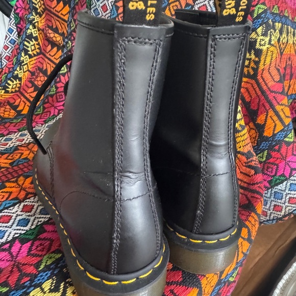 Dr. Martens Black Boots with Yellow Accents - Picture 3 of 5